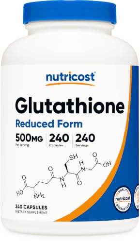 Nutricost Glutathione Capsules 500mg, 240 Capsules...