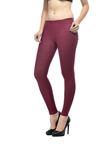 Image of Frenchtrendz Women's Slim Fit Mid Rise Stretchable Cotton Modal Spandex Jegging Pull On