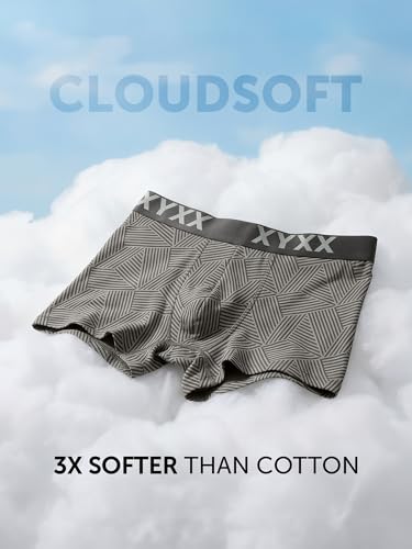 Image of XYXX Men's Cotton Modal Geometric Print Trunks | Antimicrobial, No-Marks Waistband Underwear for Men Combo (Pack of 2)