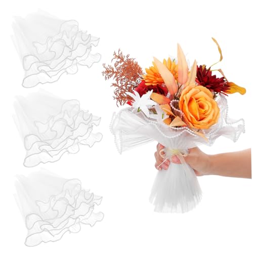 ERINGOGO Floral Paper 28cm Wide Pearl Yarn Mesh for Flowers Bouquets Bouquet Wrap Wedding Florist Supplies