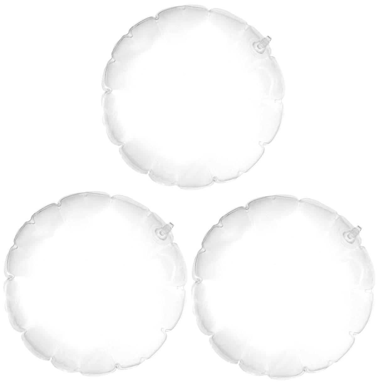 Alipis 3pièces Coussin Gonflable Transparent Rond Oreiller Inflatable Portable pour Voyage Et Camping Insert De Coussin Clair pour Voiture Et Détente Extérieur