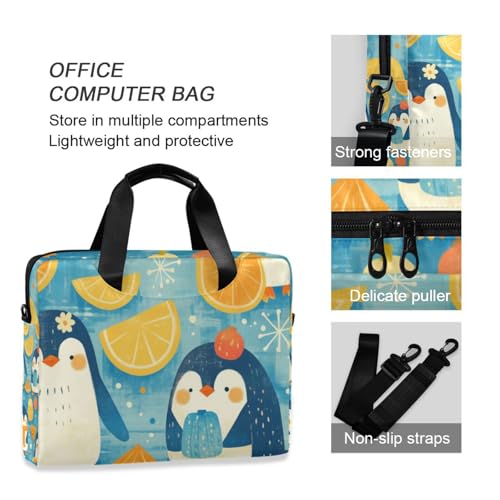 Maletín portátil para laptop 15.6" con correa naranja miniatura 6