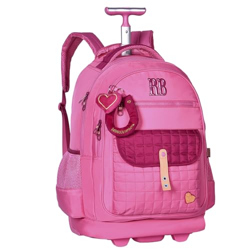 Mochila Escolar Menina Carrinho Rebecca Bonbon RB Escolar (Rosa)