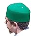 TheKufi® Green Fez-Style Faux Felt Pointed-top Vented Kufi Hat (XL #11 (59.8cm))
