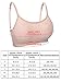 Boao 3 Pieces Mini Camisole Bra Padded Brassiere Tank Top Brassiere Women Sports Bra with Straps(Black, White, Beige,M)