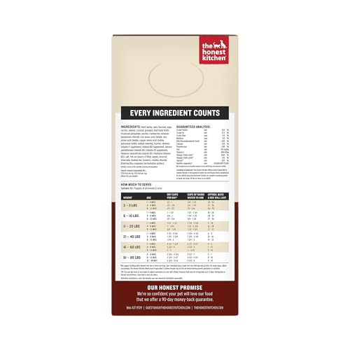 Image of The Honest Kitchen Human Grade Wholemade Whole Grain Beef & Salmon Dehydrated Puppy Dog Food, 7lb Bag (Makes 28lbs)