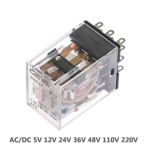 Minirelé electromagnético de alta conductividad HH53P con contactos de 5A 3