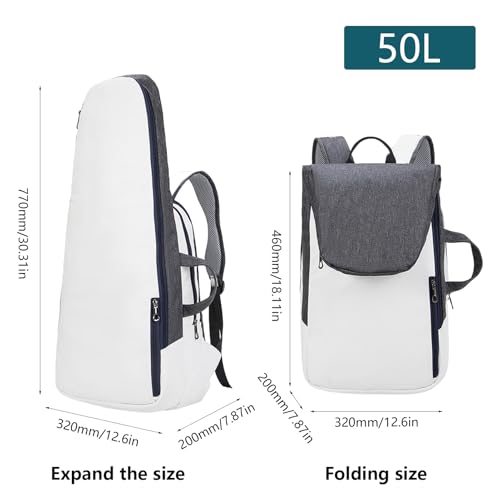Bolsa de deporte de tenis unisex con compartimentos amplios para tres raquetas 4