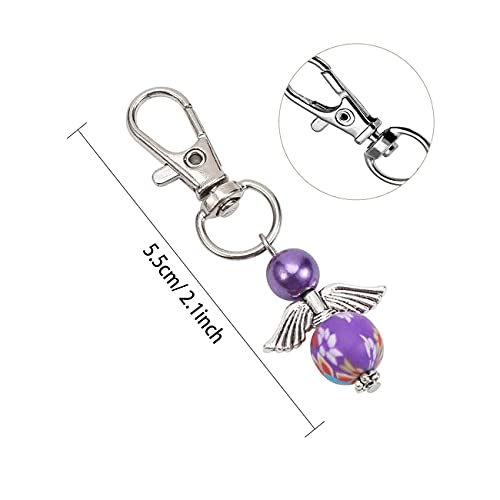 ZEEREE 30 stuks beschermengelhangers creatief hart beschermengel sleutelhangers, gastgeschenk doop, hanger decoratie voor bruiloft, verjaardag, communie, oogstfeest, Kerstmis - Image 4