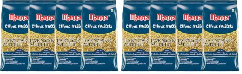 Image of Manna Barnyard Millet Natural Grains, 2kg (500g x 8 Packs) - (Khira /Swank /Kuthiraivally /Udalu /Kodisama | Native Low GI Millet Rice | High Protein & More Fibre than Rice