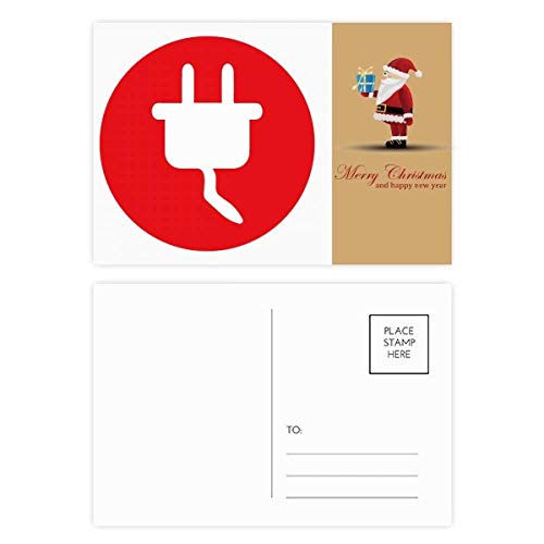 Fiches rouges pour câble de recharge et cartes Père Noël x20