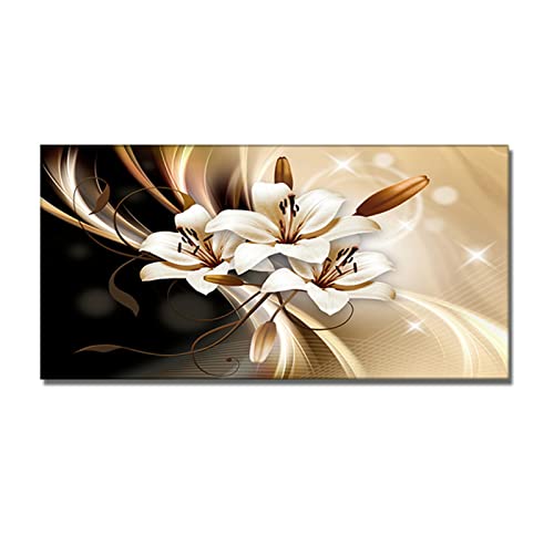 Diamond painting fleur de lys 60x180cm complet pour grand tableau deco adulte