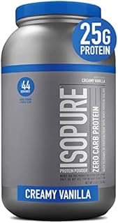 Isopure Creamy Vanilla Whey Isolate Protein Powder with Vitamin C & Zinc for Immune Support, 25g Protein, Zero Carb & Keto Friendly, 3 Pounds (Packaging May Vary)