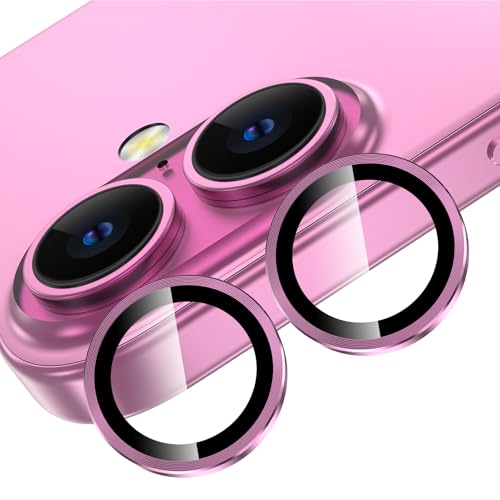 Image of Lensarmor Pink iPhone 16 /16 Plus Camera Lens Protector - 9H Tempered Glass, Scratch Resistant, Flash Friendly, Premium Protection