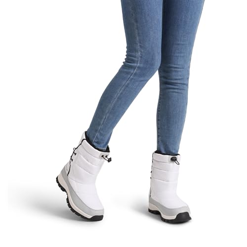 DREAM PAIRS Women's Winter Snow Boots Waterproof Lightweight Warm Fashion Janara Mid Calf Boot,Size 9,White