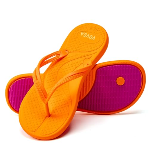 Image of VOVEA Flip Flops For Women Non-Slip Bathroom Shower Shoes Cushion foam Indoor and Outdoor Sandals
