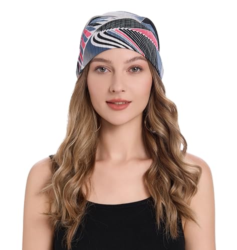 Turban chimio protégeant le cuir chevelu sensible en tricot doux