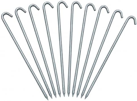 5/8” x 18” Heavy Duty Galvanized Steel J-Hook Ground Stakes - 10 Pack image 3