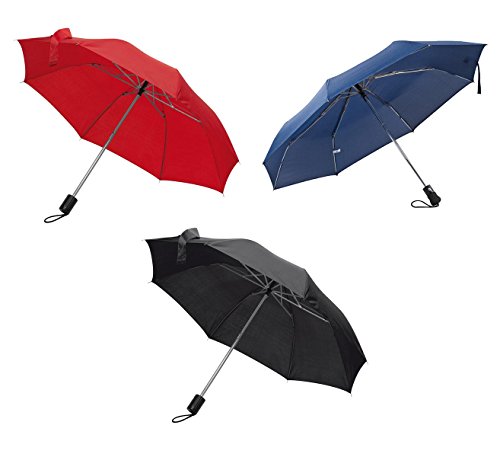 3x Taschen-Regenschirm / mit Schutzhülle / Farbe: je 1x schwarz,...
