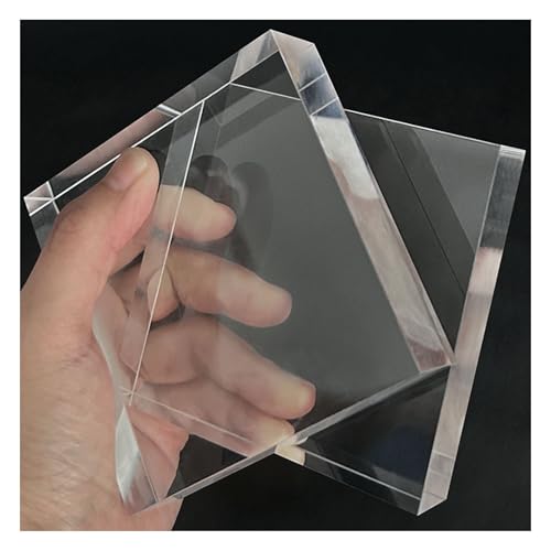 La mejor comparación de Expositores de láminas , tabla con los diez mejores. 50 ZHNGYAN Bloque Expositor acrílico, Panel de lámina acrílica 100x100 mm, Paquete 2 Unidades, Espesor 25-30(Thickness:25Mm)