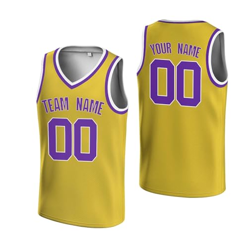 Custom Basketball Jersey Personalized Printed Stitched Team Name Number Jersey Sport Baskeball Tank Top for Men Women(Color18)