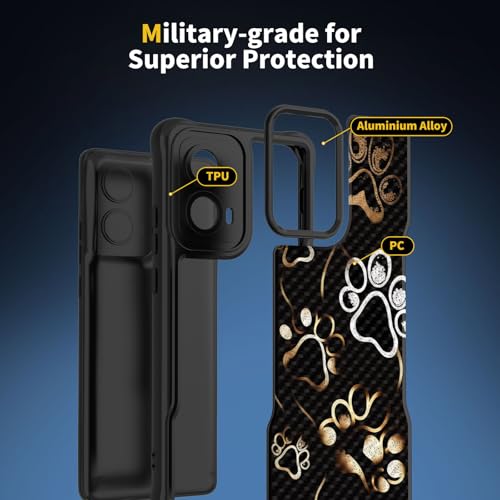 CICPLKSE Magnetic for Moto Edge 2024 Case,[Full Camera Protection] [Compatible with Magsafe] [Military Grade Protection] Bumper for Motorola Moto Edge 2024 6.6",Dog Paw Print - image 4