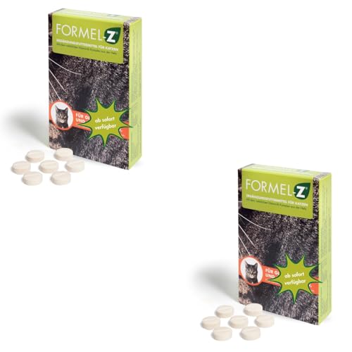 FORMEL-Z® Haut- & Fellpflege Hautschutz Katze | Studien-geprüft | Ohne Chemie | 2 x 104 Tabletten | Von Experten entwickelt | Mit natürlichem...