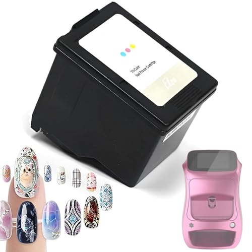 FANGQMM 3D Automatic Smart Nail Machine Nail Printer, Automatic Smart Art Nail Printer Multifunction Nail Art Printers Machine Support WiFi/DIY/USB for Home Use and Nail Studios InkCartridge