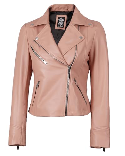 Image of Blingsoul Womens Real Leather Jacket - Asymmetrical Leather Jackets for Women