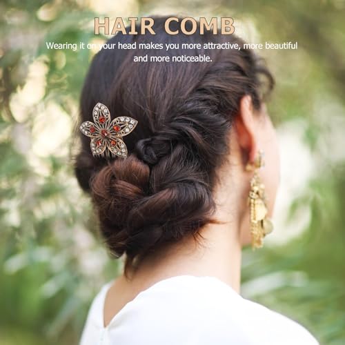 Minkissy Vintage Pearls Rhinestone Hair Side Combs miniatura 4