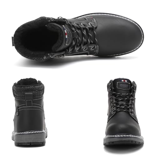 Mens Snow Boots Warm Winter Boots Non Slip Outdoor Fur Lined Shoes4