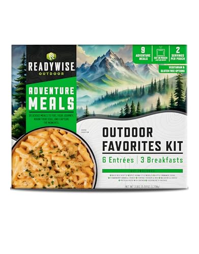 Readywise Freeze Dried Survival Food Kit Multicolor 18 Servings Emergency Food Supply for Long Term Food Storage Camping & Backpacking Meals Just Add Water Prepper Food 9 Adventure Meal Vegetarian & Gluten Free Options