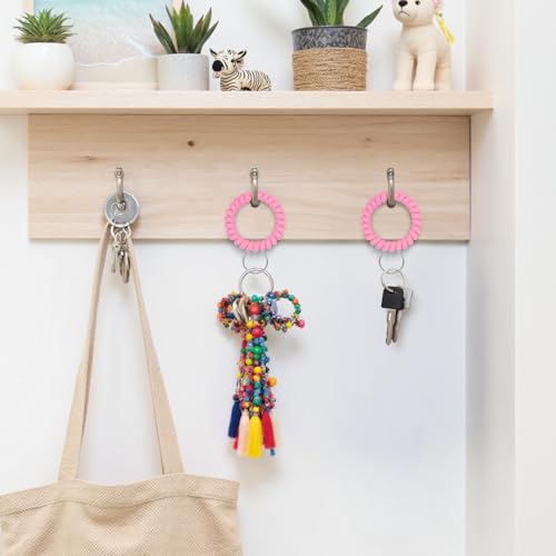 Image of TENOC Spiral Coil Keychain, Anti-lost Key Chain Holder Lanyard Cord for Sauna Outdoor Sports and Gym Pool
