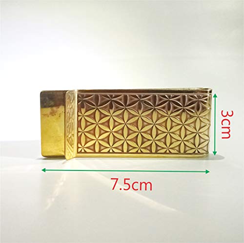 Image of Money Clips in Brass Front Pocket Minimalist Slim Credit Card Holder, Cash Clip Size: 3cm x 7.5cm