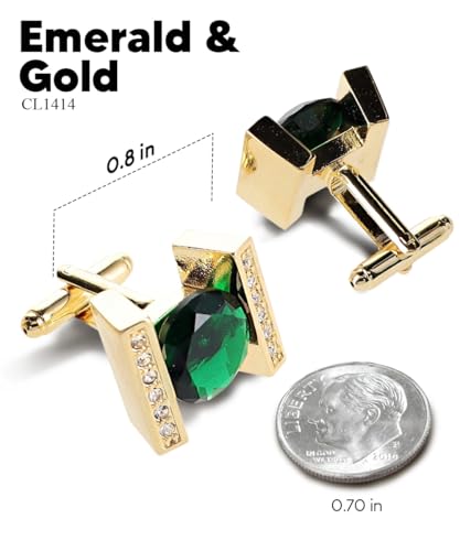 Colored Crystal Princess Cut Cufflinks3
