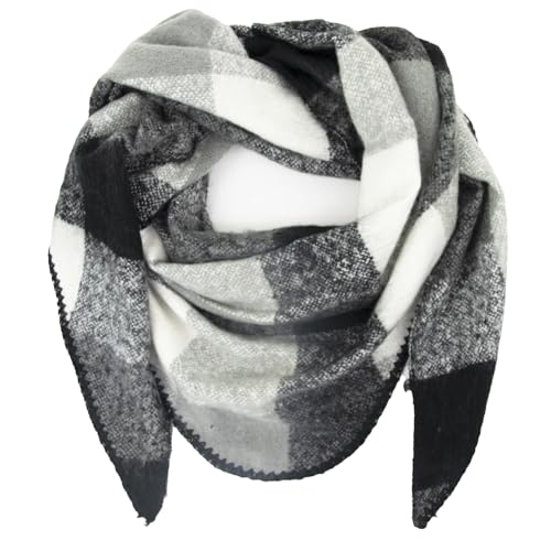 Glamexx24 XXL Damen Halstuch Unisex Poncho - Dreieckige Form, Trendfarben, Winterschal Kariert - Viele Variationen