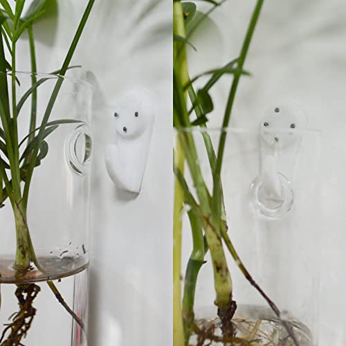 Wall Hanging Planter Glass Plant Propagation Station,Plant Terrarium Perfect for Home Garden Office Decoration Accessories-4 Cylinder Shape Container - Image 6