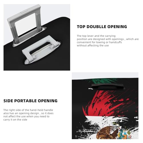 Travel Luggage Cover Mexico Michoacan Mexican Flag Fashion Washable Baggage Suitcase Protector Fit For Luggage Small4