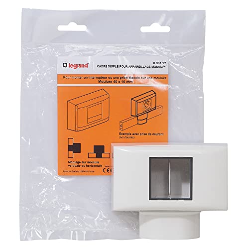 Legrand LEG98192-Bilderrahmen, einfach, für mosaic-Zierleiste, Geräte auf 16 mm