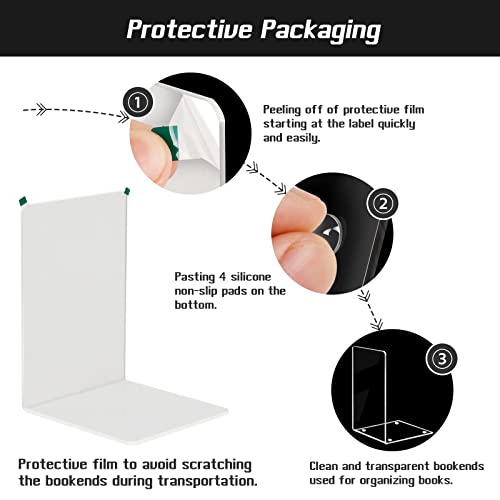 acrylic bookends 3pack
