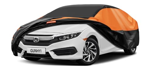 Image of GUNHYI Honda Car Cover Custom Fit Honda Civic Waterproof All Weather for Automobiles, Lightweight Full Exterior Cover Outdoor Sun UV Rain Dust Snow Wind Protection.