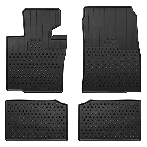 Lwope Car Floor Mats Custom Fit for Mini Cooper Countryman 2010-2016 R60 & R61 Paceman Black Rubber All Weather Protection Auto Floor Liners Heavy Duty Odorless