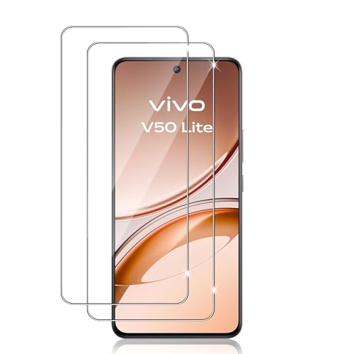 Datree 2 Piezas Protector de Pantalla para Vivo V50 Lite, HD Cristal Templado, Dureza 9H Sin Burbujas, Alta Definicion,Anti-Arañazos Screen Protector