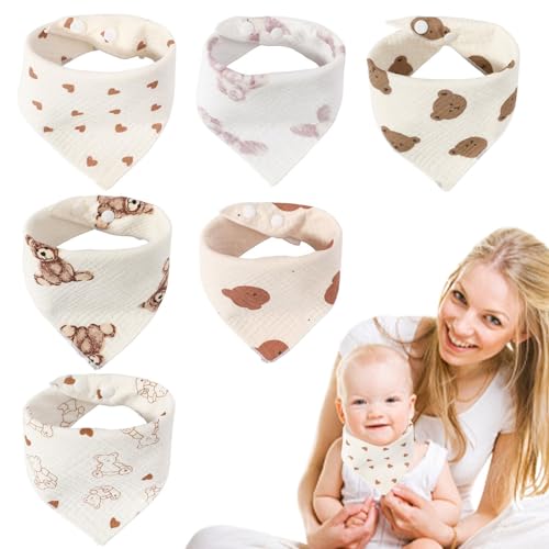 Liqzirtu Baberos para bebé niño, baberos para bebé de 0 a 24 meses | Baberos ajustables de tela para bebé, Baberos absorbentes para bebé, estampado animal, babero para bebé de 0 a 2 años, Uno, Se