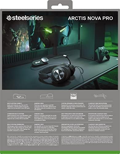 SteelSeries Arctis Nova Pro for Xbox Multi-System Gaming Headset - Premium Hi-Fi Drivers - Hi-Res Audio - 360° Spatial - GameDAC Gen 2 - Quad-DAC - ClearCast Gen 2 Mic - Xbox, PC, PS5, PS4, Switch