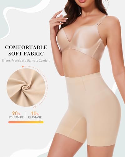 BESTENA Shapewear Shorts for Women, Mid Waist Tummy Control Shaper - 3