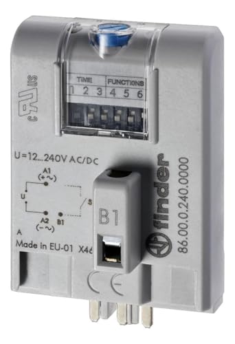 Relais temporisé multifonction Finder 860002400000PAS temporisateur embrochable 12-240V