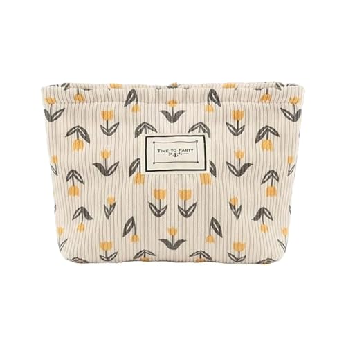 Kulturtasche Cord, Multifunktionaler Kosmetiktasche Mit Großer Kapazität, Reise Kosmetiktaschen mit Metall Reißverschluss, Damen Mädchen Schminktasche Organizer für Reise Geschenk