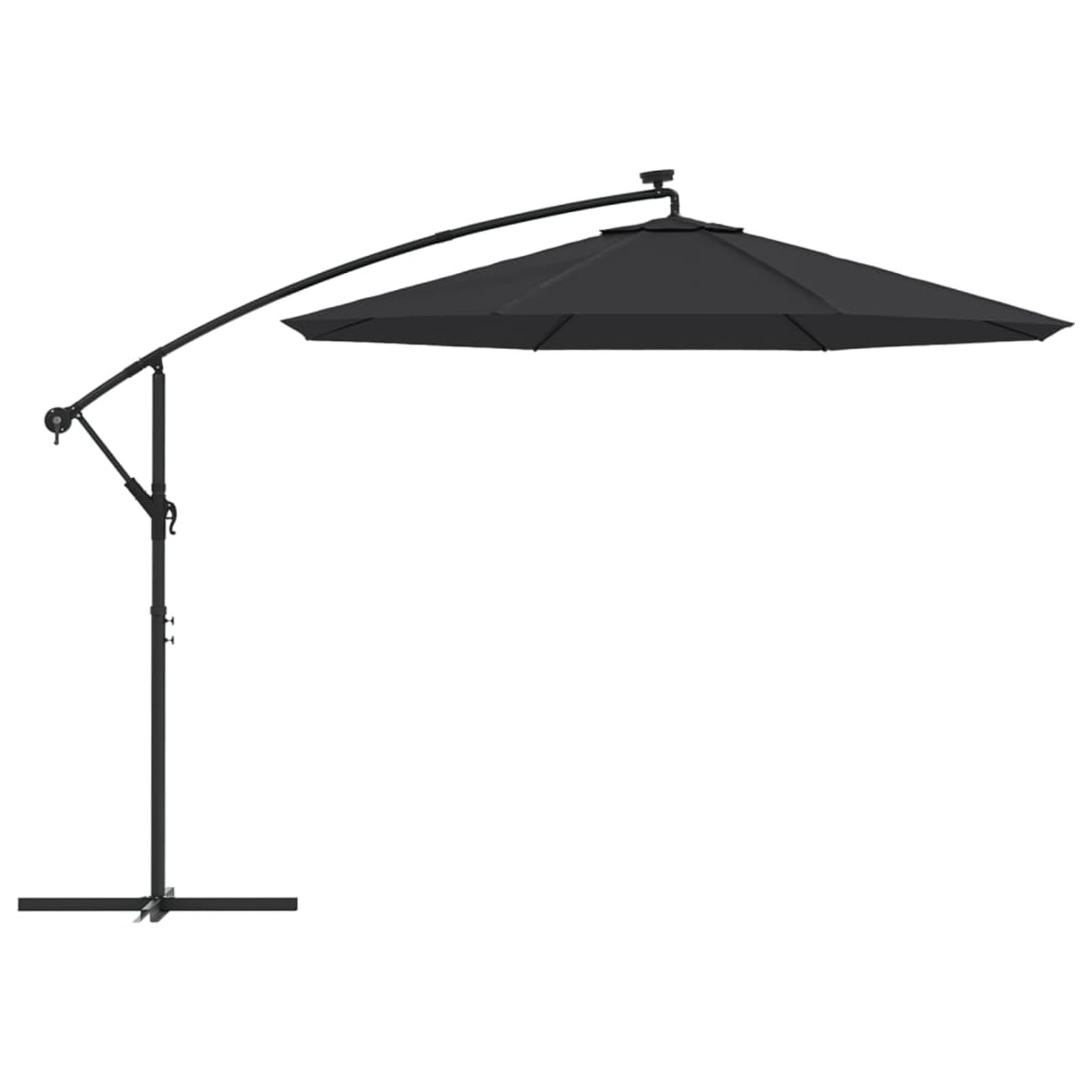 Telo di Ricambio per Ombrellone a Sbalzo Nero 300 cm,Telo Gazebo Copertura in Tessuto Poliestere 100% - Telo per Gazebo da Giardino Esterno Vari Modelli