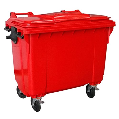 660L Wheelie Bin RED (4 Wheeled Bin) Amazon.co.uk Garden